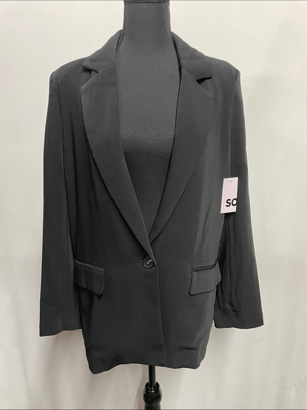 SO Black Classic Single-Button Women’s Blazer